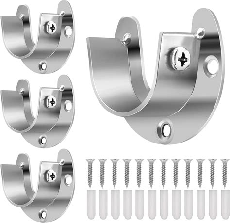 brackets for hanging metal rods|mounting brackets for closet rods.